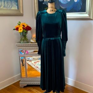 Nicola Bathie Dark Green Long Sleeve Dress